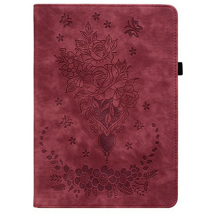 For Lenovo Legion Y700 (2025) Case Card Holder Anti-Scratch Leather Cover Rose Flower Imprint