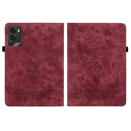 For Lenovo Legion Y700 (2025) Case Card Holder Anti-Scratch Leather Cover Rose Flower Imprint