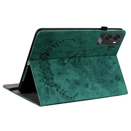For Lenovo Legion Y700 (2025) Case Card Holder Anti-Scratch Leather Cover Rose Flower Imprint