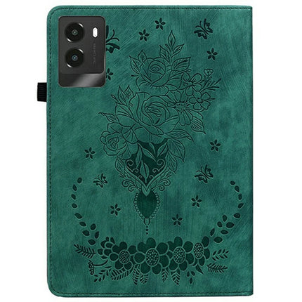 For Lenovo Legion Y700 (2025) Case Card Holder Anti-Scratch Leather Cover Rose Flower Imprint