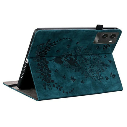 For Lenovo Legion Y700 (2025) Case Card Holder Anti-Scratch Leather Cover Rose Flower Imprint