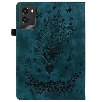 For Lenovo Legion Y700 (2025) Case Card Holder Anti-Scratch Leather Cover Rose Flower Imprint