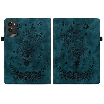 For Lenovo Legion Y700 (2025) Case Card Holder Anti-Scratch Leather Cover Rose Flower Imprint