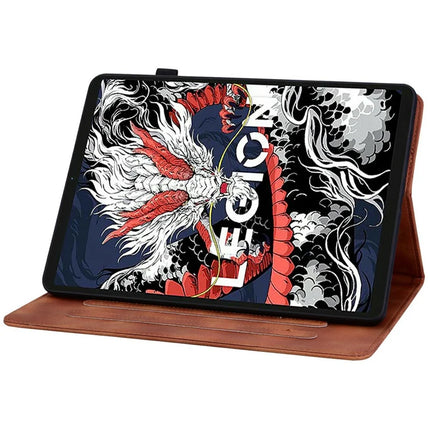 For Lenovo Legion Y700 (2025) Case Lily Flower Imprint Card Slots Leather Tablet Cover