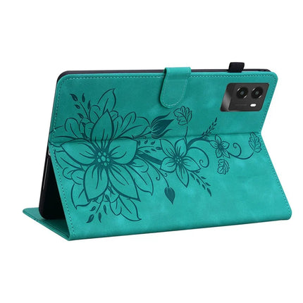 For Lenovo Legion Y700 (2025) Case Lily Flower Imprint Card Slots Leather Tablet Cover