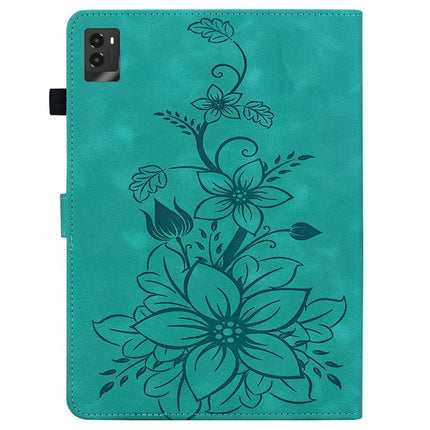 For Lenovo Legion Y700 (2025) Case Lily Flower Imprint Card Slots Leather Tablet Cover