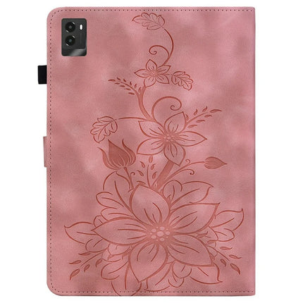 For Lenovo Legion Y700 (2025) Case Lily Flower Imprint Card Slots Leather Tablet Cover