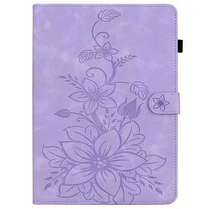 For Lenovo Legion Y700 (2025) Case Lily Flower Imprint Card Slots Leather Tablet Cover