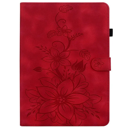 For Lenovo Legion Y700 (2025) Case Lily Flower Imprint Card Slots Leather Tablet Cover