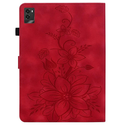 For Lenovo Legion Y700 (2025) Case Lily Flower Imprint Card Slots Leather Tablet Cover