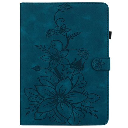 For Lenovo Legion Y700 (2025) Case Lily Flower Imprint Card Slots Leather Tablet Cover