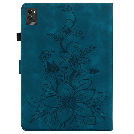 For Lenovo Legion Y700 (2025) Case Lily Flower Imprint Card Slots Leather Tablet Cover