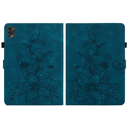 For Lenovo Legion Y700 (2025) Case Lily Flower Imprint Card Slots Leather Tablet Cover