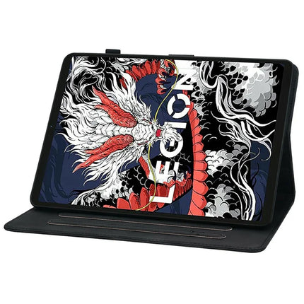 For Lenovo Legion Y700 (2025) Case Lily Flower Imprint Card Slots Leather Tablet Cover
