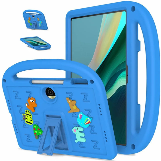 For Honor Pad 9 Kickstand Case EVA + PC Tablet Protection Cover with Shoulder Strap - Blue