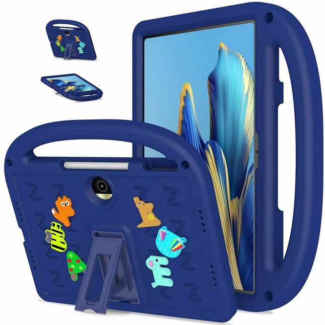 For Honor Pad 9 Kickstand Case EVA + PC Tablet Protection Cover with Shoulder Strap - Navy Blue
