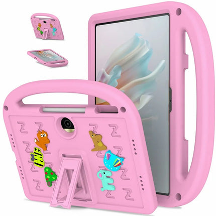 For Honor Pad 9 Kickstand Case EVA + PC Tablet Protection Cover with Shoulder Strap - Pink