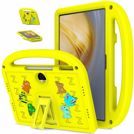 For Honor Pad 9 Kickstand Case EVA + PC Tablet Protection Cover with Shoulder Strap - Yellow