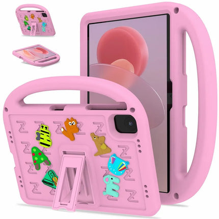 For Honor Pad X8a Kickstand Case EVA + PC Tablet Protection Cover with Shoulder Strap - Pink
