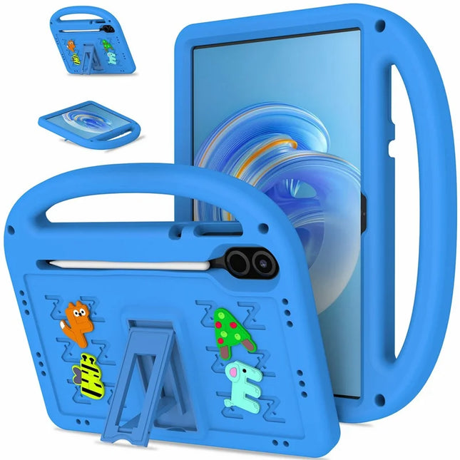 For Honor Pad X9  /  Pad X8 Pro Kickstand Case EVA + PC Tablet Protection Cover with Shoulder Strap - Blue