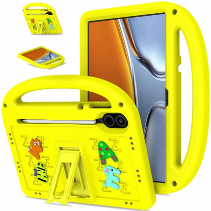 For Honor Pad X9  /  Pad X8 Pro Kickstand Case EVA + PC Tablet Protection Cover with Shoulder Strap - Yellow