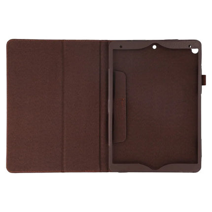 Tablet Case For iPad 10.2 (2021)  /  (2020)  /  (2019) Litchi Texture Bi-Fold Stand Leather Cover