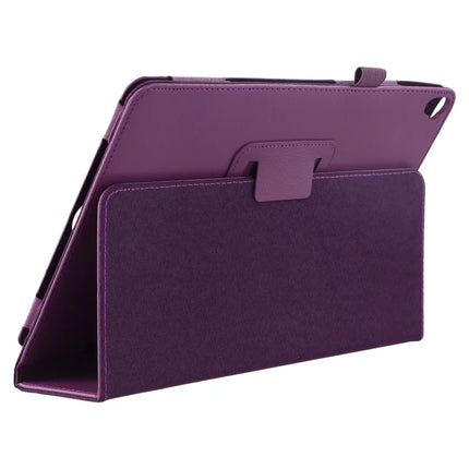 Tablet Case For iPad 10.2 (2021)  /  (2020)  /  (2019) Litchi Texture Bi-Fold Stand Leather Cover