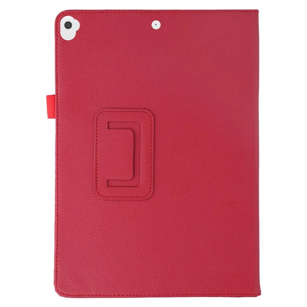 Tablet Case For iPad 10.2 (2021)  /  (2020)  /  (2019) Litchi Texture Bi-Fold Stand Leather Cover