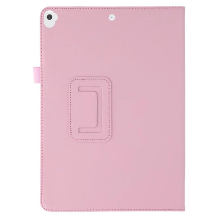 Tablet Case For iPad 10.2 (2021)  /  (2020)  /  (2019) Litchi Texture Bi-Fold Stand Leather Cover