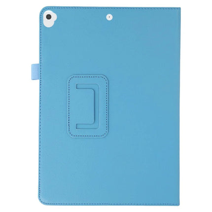 Tablet Case For iPad 10.2 (2021)  /  (2020)  /  (2019) Litchi Texture Bi-Fold Stand Leather Cover