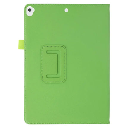 Tablet Case For iPad 10.2 (2021)  /  (2020)  /  (2019) Litchi Texture Bi-Fold Stand Leather Cover