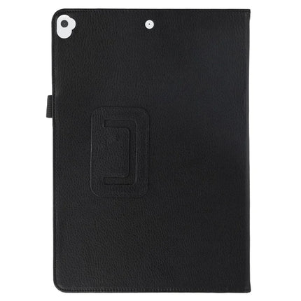 Tablet Case For iPad 10.2 (2021)  /  (2020)  /  (2019) Litchi Texture Bi-Fold Stand Leather Cover