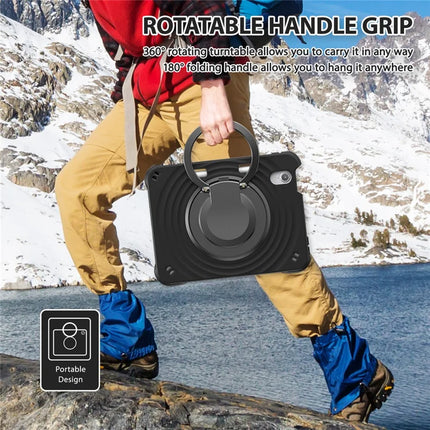 For iPad mini (2024) / (2021) Case with Shoulder Strap Kickstand PC Silicone TPU Tablet Cover