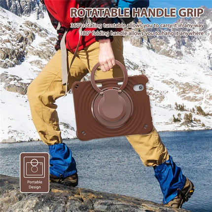 For iPad mini (2024) / (2021) Case with Shoulder Strap Kickstand PC Silicone TPU Tablet Cover