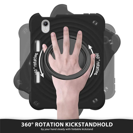 For iPad mini (2024) / (2021) Case Rotatable Hand Grip Kickstand PC Silicone TPU Tablet Cover