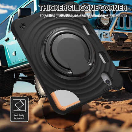 For iPad mini (2024) / (2021) Case Rotatable Hand Grip Kickstand PC Silicone TPU Tablet Cover