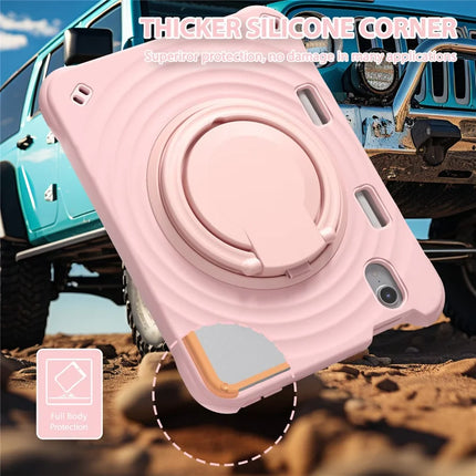 For iPad mini (2024) / (2021) Case Rotatable Hand Grip Kickstand PC Silicone TPU Tablet Cover