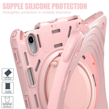 For iPad mini (2024) / (2021) Case Rotatable Hand Grip Kickstand PC Silicone TPU Tablet Cover