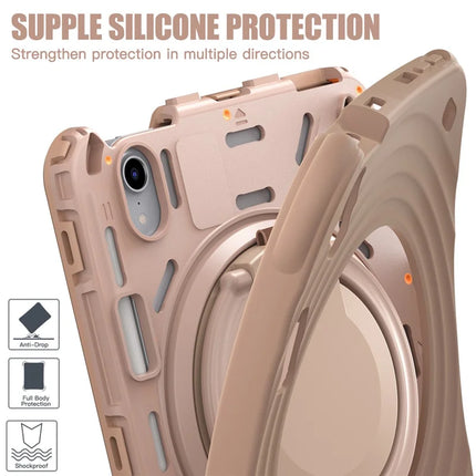 For iPad mini (2024) / (2021) Case Rotatable Hand Grip Kickstand PC Silicone TPU Tablet Cover