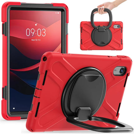 Tablet Case for Lenovo Tab M11 TB-330FU 331FC / Tab K11 TB-330XU / Xiaoxin Pad 11 2024 Kickstand PC TPU Silicone Back Cover - Red+Black