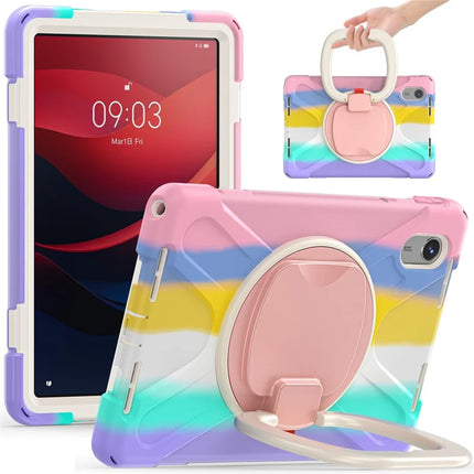 Tablet Case for Lenovo Tab M11 TB-330FU 331FC / Tab K11 TB-330XU / Xiaoxin Pad 11 2024 Kickstand PC TPU Silicone Back Cover - Colorful Pink