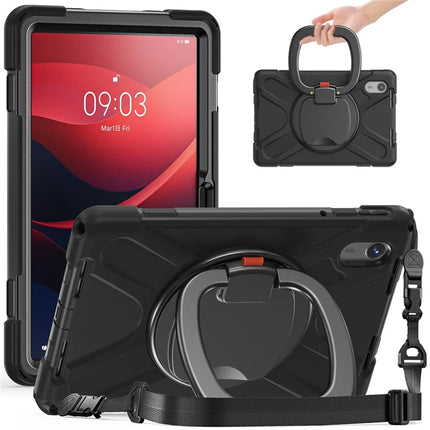 Kickstand Tablet Case for Lenovo Tab M11 TB-330FU 331FC / Tab K11 TB-330XU / Xiaoxin Pad 11 2024 Back Cover with Shoulder Strap - Black
