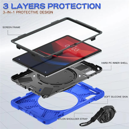 Kickstand Tablet Case for Lenovo Tab M11 TB-330FU 331FC / Tab K11 TB-330XU / Xiaoxin Pad 11 2024 Back Cover with Shoulder Strap