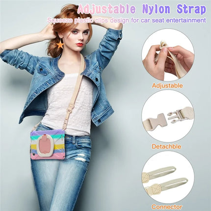 Kickstand Tablet Case for Lenovo Tab M11 TB-330FU 331FC / Tab K11 TB-330XU / Xiaoxin Pad 11 2024 Back Cover with Shoulder Strap