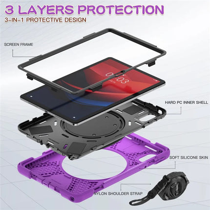 Kickstand Tablet Case for Lenovo Tab M11 TB-330FU 331FC / Tab K11 TB-330XU / Xiaoxin Pad 11 2024 Back Cover with Shoulder Strap