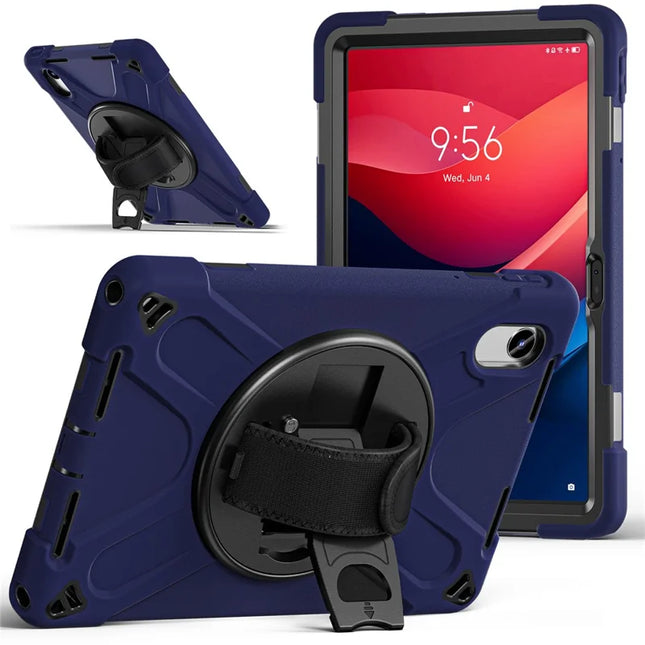 Kickstand Tablet Case for Lenovo Tab M11 TB-330FU 331FC / Tab K11 TB-330XU / Xiaoxin Pad 11 2024 TPU PC Silicone Cover - Navy Blue