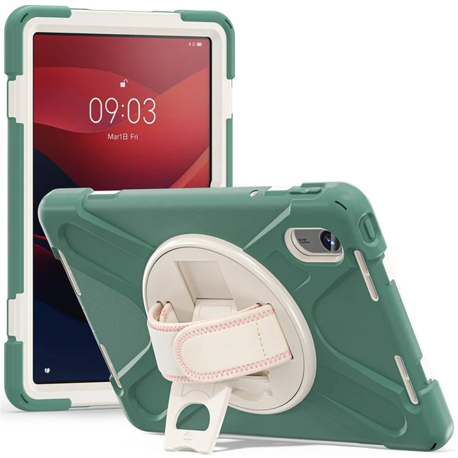 Kickstand Tablet Case for Lenovo Tab M11 TB-330FU 331FC / Tab K11 TB-330XU / Xiaoxin Pad 11 2024 TPU PC Silicone Cover - Emerald Green