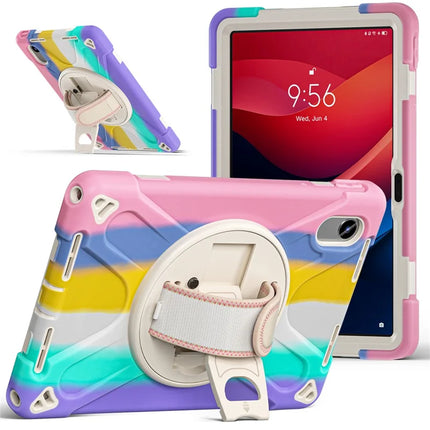 Kickstand Tablet Case for Lenovo Tab M11 TB-330FU 331FC / Tab K11 TB-330XU / Xiaoxin Pad 11 2024 TPU PC Silicone Cover - Colorful Pink