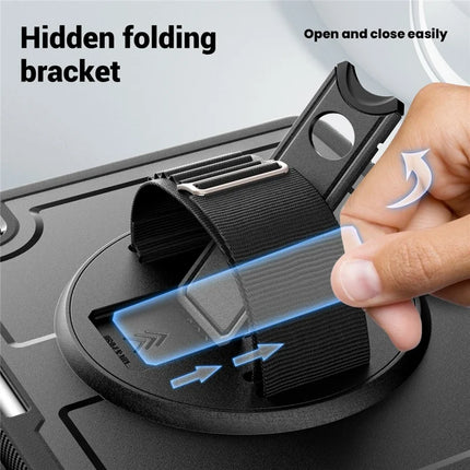 For iPad mini (2024)  /  (2021) Case Compatible with MagSafe Kickstand PC + TPU Tablet Cover