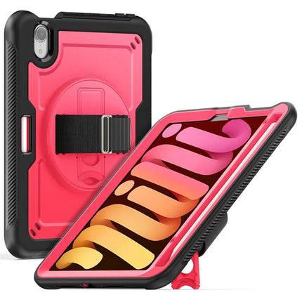 For iPad mini (2024)  /  (2021) Case Compatible with MagSafe Kickstand PC + TPU Tablet Cover - Rose